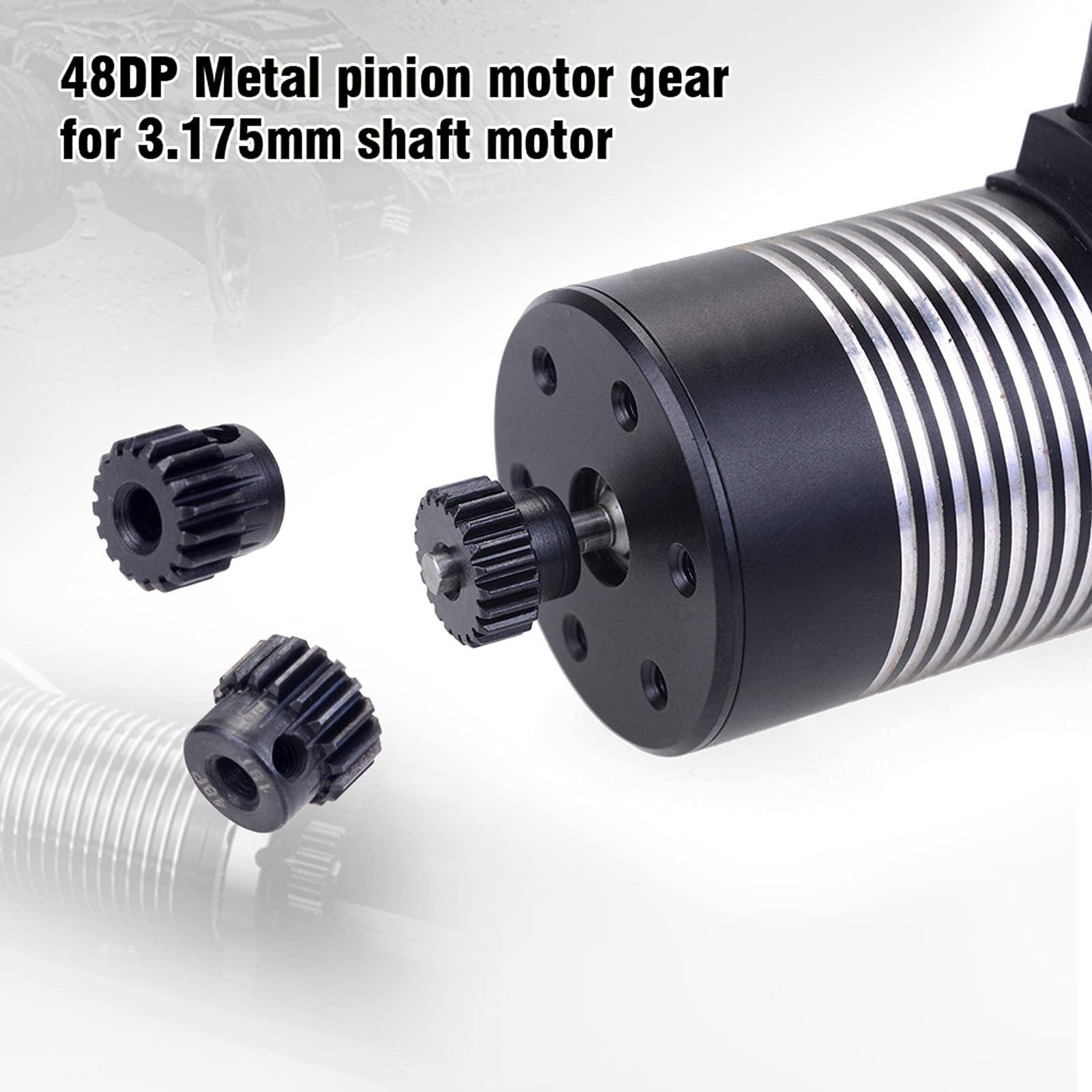 Amazon | AMOGOT 3.175mm 48P ピニオンギア 18T 19T 20T 21T 22T 1/10